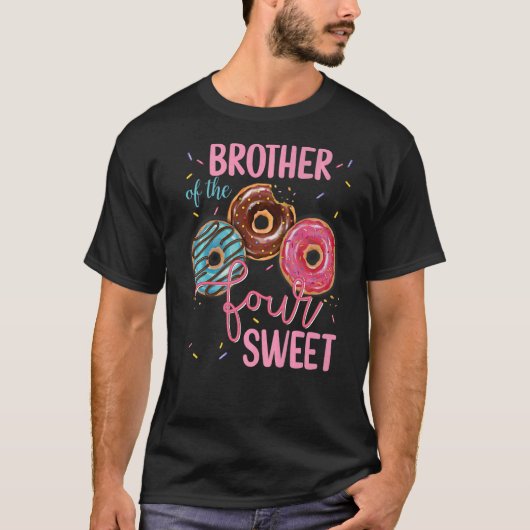 Bruder des süßen viertel Donut vor dem Party T-Shirt (Vorderseite)