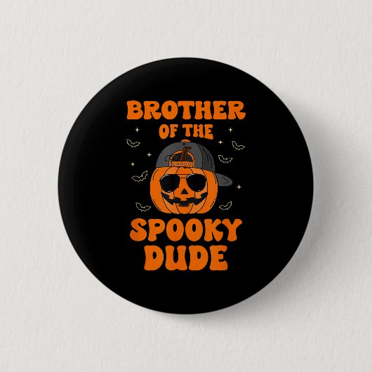 Bruder des unheimlichen Typs Halloween Pumpkin Geb Button (Vorderseite)