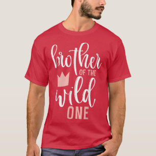 Bruder des Wilden Ein Mädchen 1. Geburtstag rosa T T-Shirt