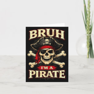Bruder ein Piratenschädel Augenklappe Totenkopf lu Karte