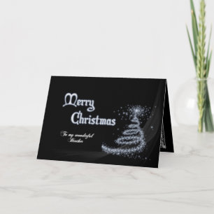 Bruder, eine schwarz-weiße Weihnachtskarte Feiertagskarte