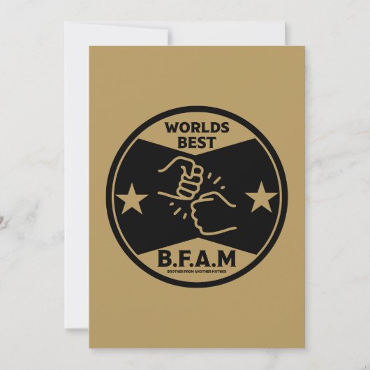 Bruder einer anderen Mutter Feiertagskarte (Vorderseite)