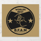 Bruder einer anderen Mutter Schaumweinetikett (Einzelnes Label)