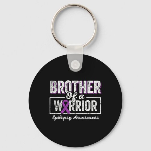 Bruder einer Epilepsie des Kriegers, Bruder Lila R Schlüsselanhänger (Vorderseite)