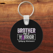 Bruder einer Epilepsie des Kriegers, Bruder Lila R Schlüsselanhänger (Vorderseite)
