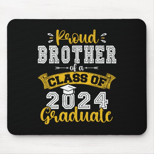 Bruder eines Cl von 2024 Graduate Funny Senior 202 Mousepad (Vorne)