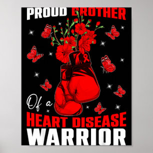 Bruder eines Herzens Kriegers Herzkrankheit Bewuss Poster