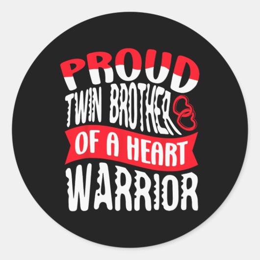 Bruder eines Herzkrankheitsfehlers ch Runder Aufkleber (Vorderseite)