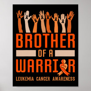 Bruder eines Krieger Leukämie Bewusstsein Ribbon B Poster