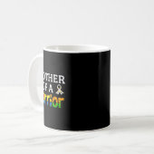 Bruder eines Kriegers Familie Unterstützung Autism Kaffeetasse (Vorderseite Links)