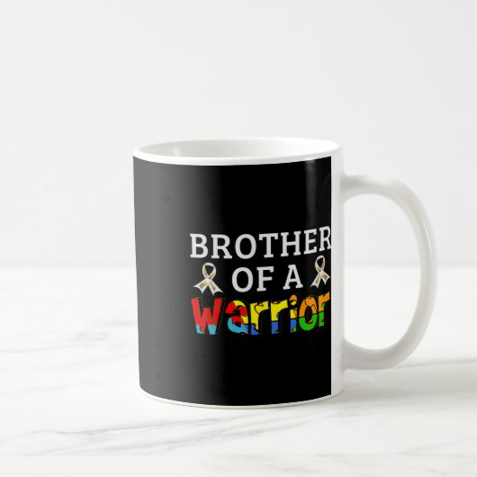 Bruder eines Kriegers Familie Unterstützung Autism Kaffeetasse (Rechts)