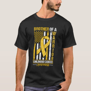 Bruder eines Kriegers Kinderkrebsbewusstsein Fl T-Shirt