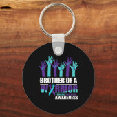 Bruder eines Kriegers Selbstmord Bewusstsein psych Schlüsselanhänger (Vorderseite)