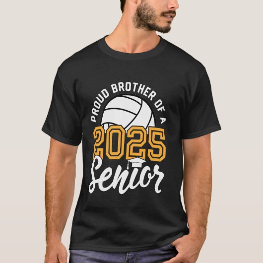 Bruder eines Senior Volleyball-Abschlusses T-Shirt (Vorderseite)