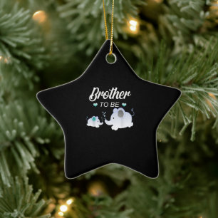 Bruder, Elefant Baby Shower Geschenk für Junge Keramik Ornament