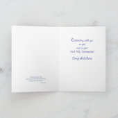 Bruder Erste Heilige Kommunion, Blauer und Silberk Karte (Innenseite)