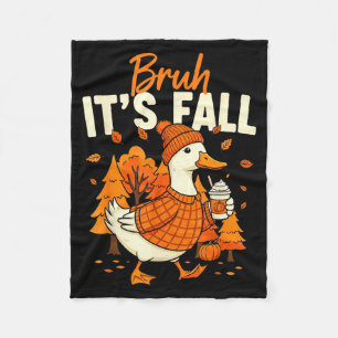 Bruder Es Ist Herbst Gans Kürbis Gewürz Thanksgivi Fleecedecke