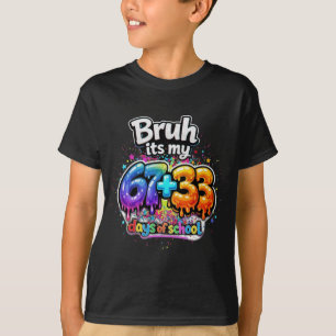 Bruder Es ist mein 67 33 Schultage Mädchen Kinder T-Shirt
