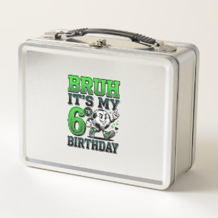 Bruder Es Ist Mein 6. Geburtstag Fußball Junge Metall Brotdose