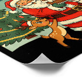 Bruder Es ist mein Geburtstag Retro Weihnachtsmann Poster (Ecke)