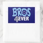 Brüder für immer rechteckiger aufkleber (Tasche)