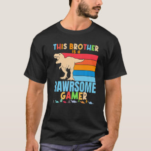 Bruder Gamer Dinosaurier Videospiel Big Trex Bro T-Shirt