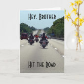 **BRUDER** GEBURTSTAG AUF DIE STRASSE=MOTORRADFAHR KARTE (Gelbe Blume)