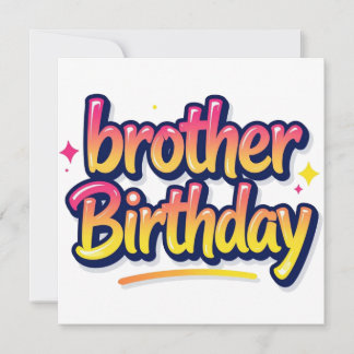 Bruder Geburtstag Bunt Graffiti-Lettering Einladung