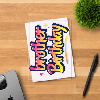 Bruder Geburtstag Buntes Graffiti-Lettering Acryleinladungen