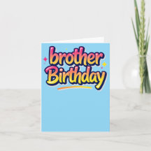 Bruder Geburtstag Buntes Graffiti-Lettering