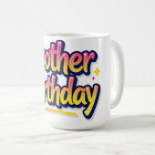 Bruder Geburtstag Buntes Graffiti-Lettering Kaffeetasse (VorderseiteRechts)