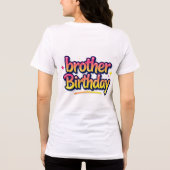 Bruder Geburtstag Buntes Graffiti-Lettering Tri-Blend Shirt (Rückseite)