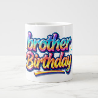 Bruder Geburtstagsgeschenk Bunte Regenbogen Schrif Jumbo-Tasse
