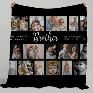 Bruder-Gedenk-18-Foto-Collage Fleecedecke