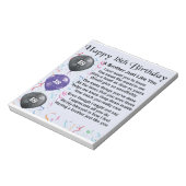 Bruder Gedicht 18. Geburtstag Notizblock (Rotiert)