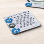 Bruder-Gedicht-30. Geburtstag Untersetzer (Linke Seite)