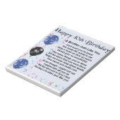 Bruder Gedicht 40. Geburtstag Notizblock (Rotiert)