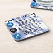 Bruder Gedicht 60. Geburtstag Untersetzer (Linke Seite)