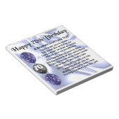 Bruder Gedicht 70. Geburtstag Notizblock (angewinkelt)