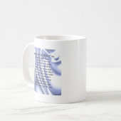 Bruder-Gedicht - blaue Seide Kaffeetasse (Vorderseite Links)