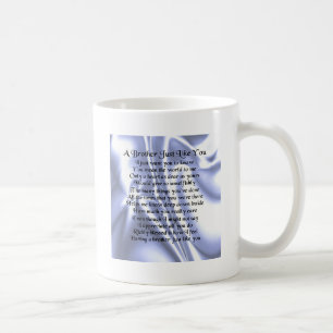 Bruder-Gedicht - blaue Seide Kaffeetasse