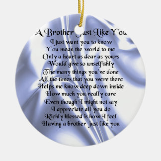 Bruder-Gedicht - blaue Seide Keramikornament