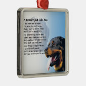 Bruder-Gedicht - Rottweiler Ornament Aus Metall (Rechts)