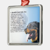 Bruder-Gedicht - Rottweiler Ornament Aus Metall (Links)