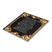 Bruder-Gedicht - schwarzer Entwurf Fliese (Seite)