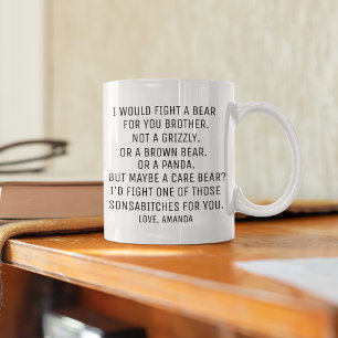 Bruder Geschenk, lustiges Bruder individuelles Ges Kaffeetasse