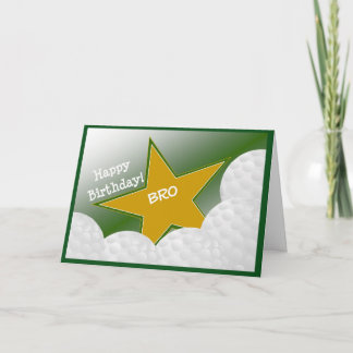 Bruder - Glücklicher Geburtstag Golf Loving Bro! Karte