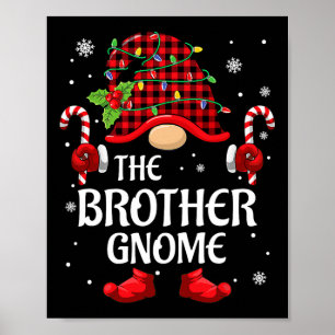 Bruder-Gnom-Passende Weihnachts-Pyjamas für die Fa Poster