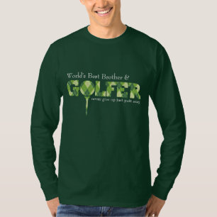 Bruder Golfer Abschlag argyle gemustertes grünes T T-Shirt