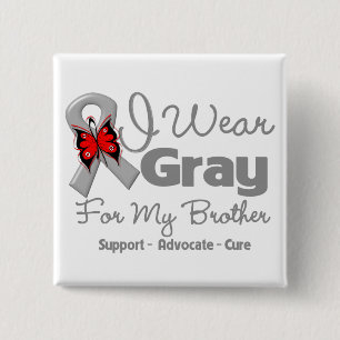 Bruder - graues Band-Bewusstsein Button